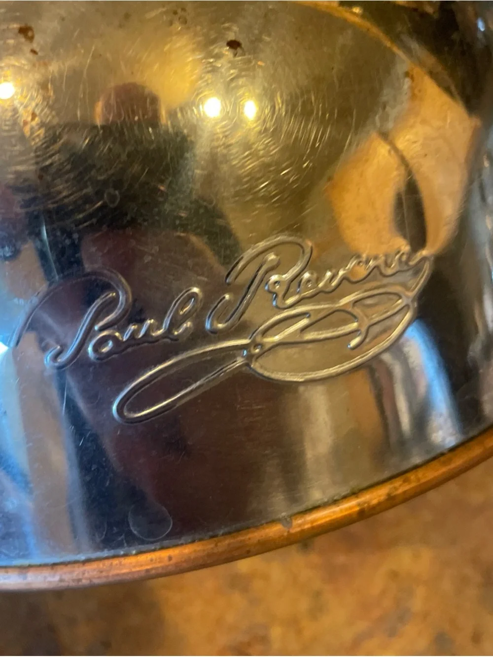 Vtg Paul Revere Ware 1.5 Qt Whistling Teapot Kettle Copper Bottom Stainless